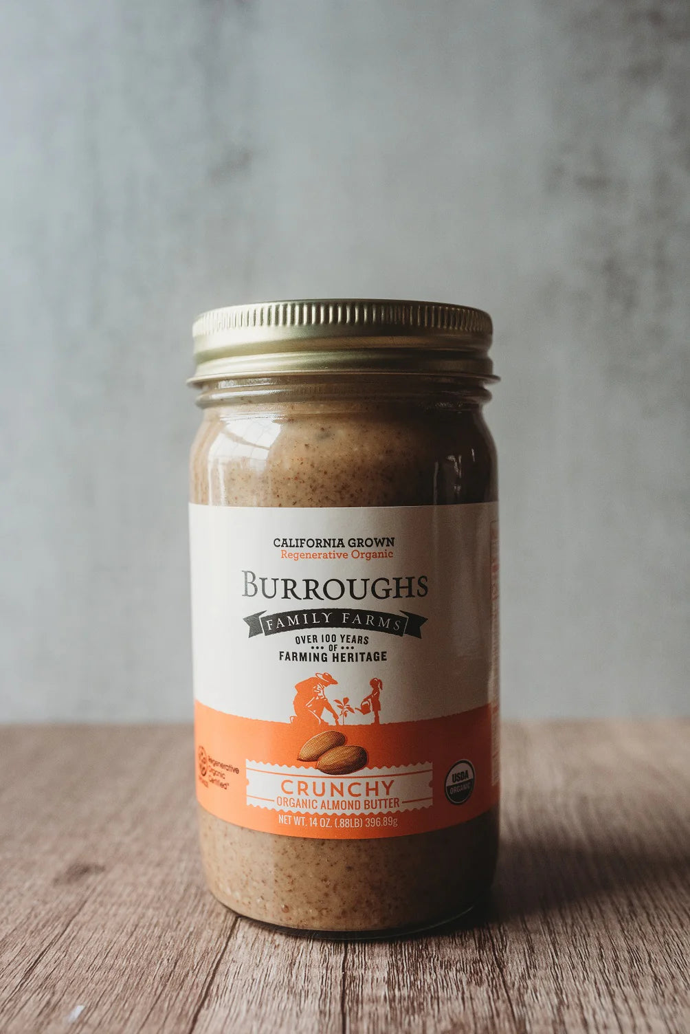 Regenerative Organic Crunchy Almond Butter