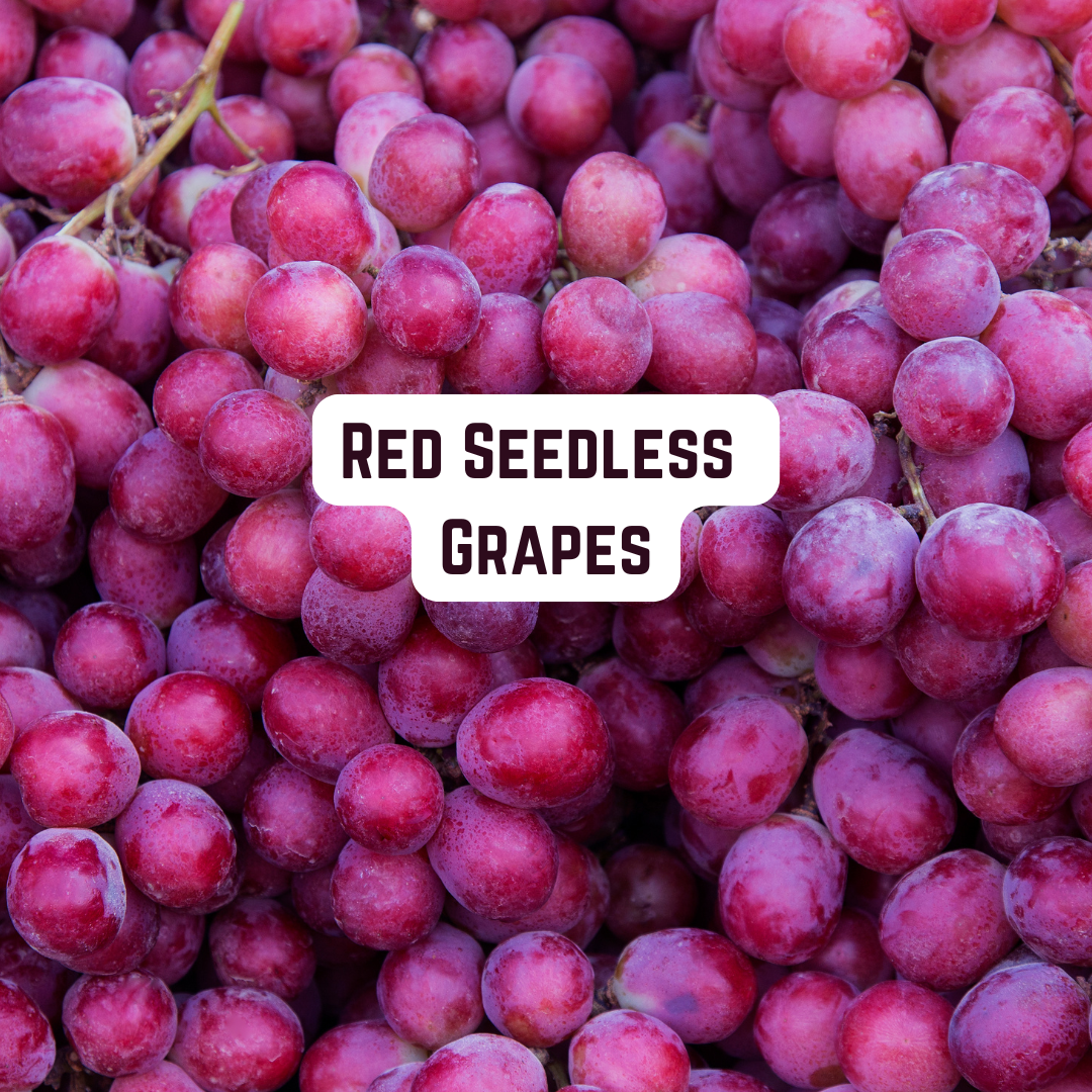 Red seedless grapes