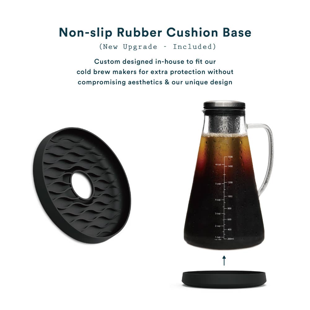 Ovalware - Airtight Cold Brew Iced Coffee Maker Pitcher and Tea Infuser with Spout | 1.0L