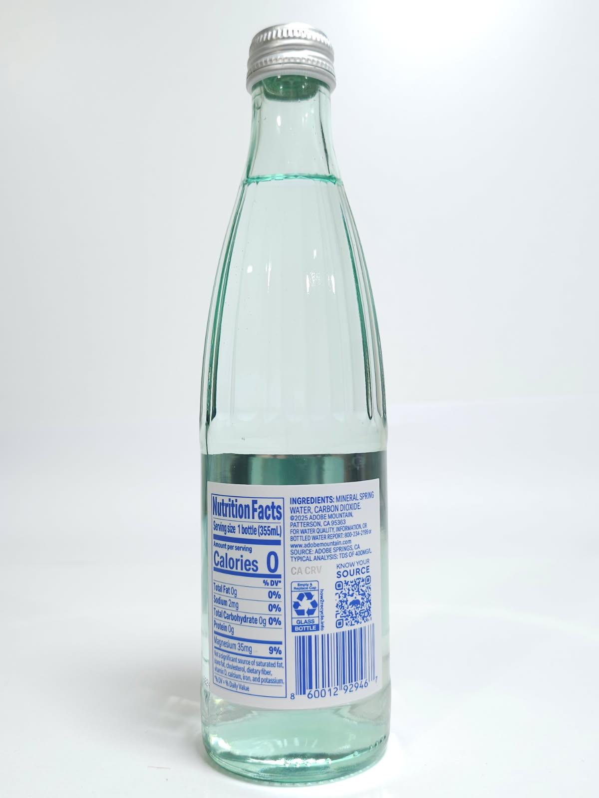Sparkling mineral spring water