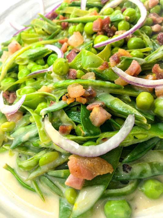 Creamy Pea Salad with Pancetta