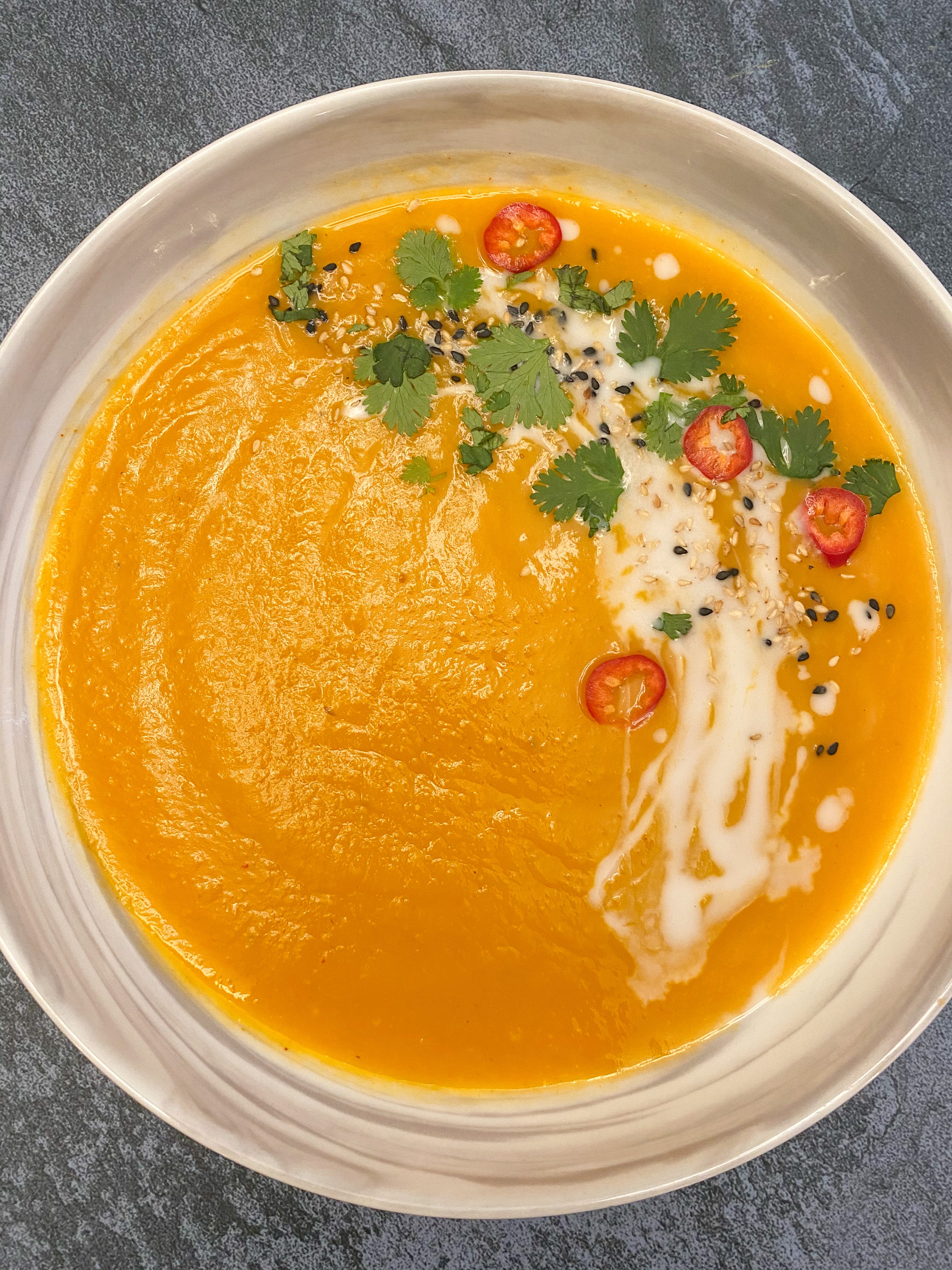 Spicy Thai Butternut Squash Soup