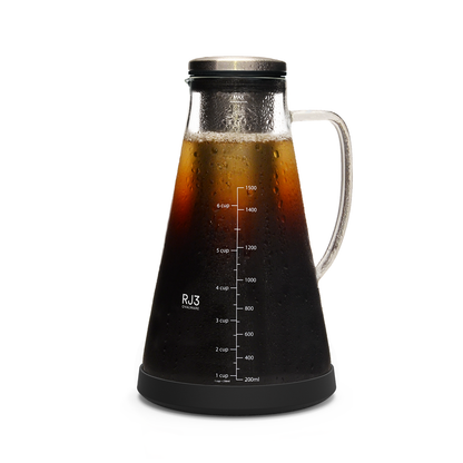 Ovalware - Airtight Cold Brew Iced Coffee Maker Pitcher and Tea Infuser with Spout | 1.5L