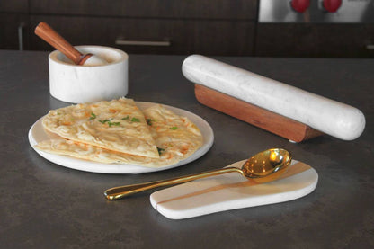 Verve Culture - Marble and Wood Spoon Rest