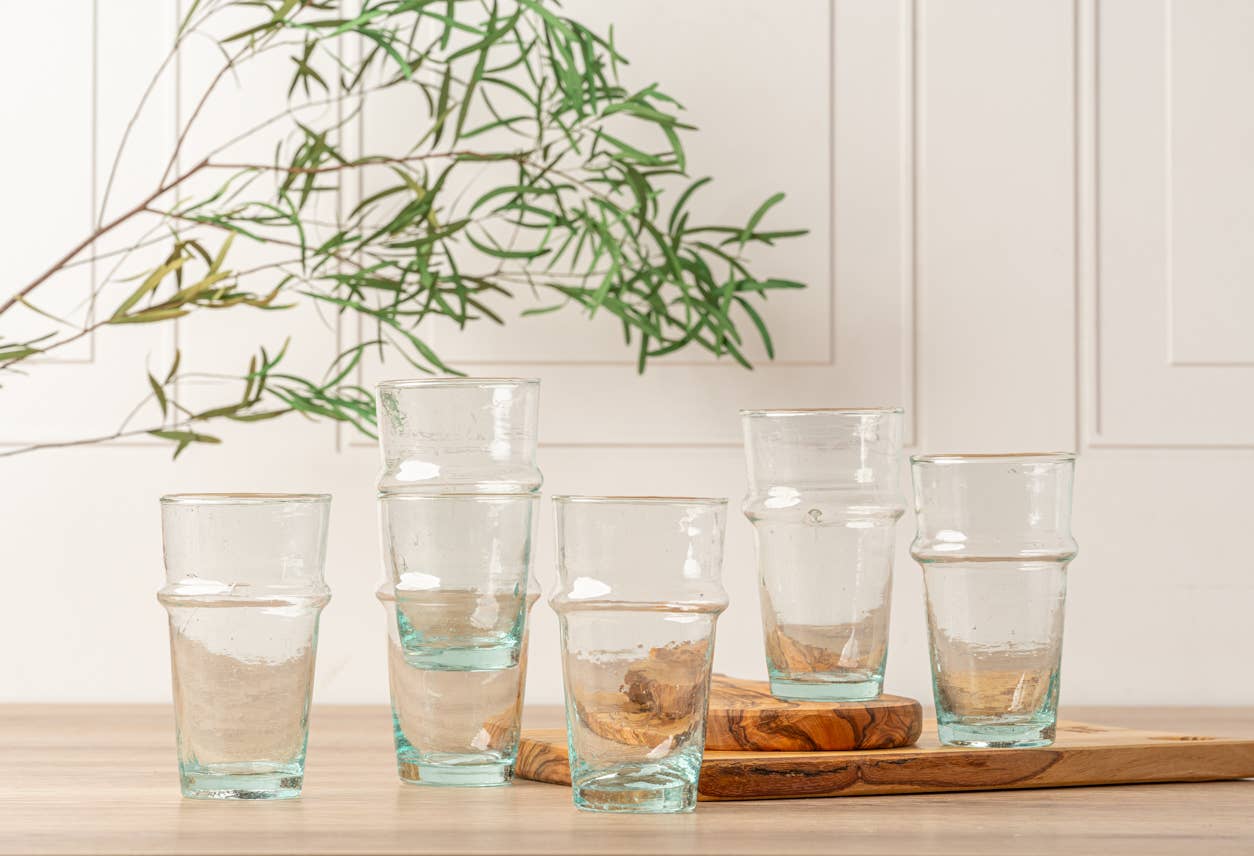 Verve Culture - Moroccan Beldi Glassware - Clear: Clear
