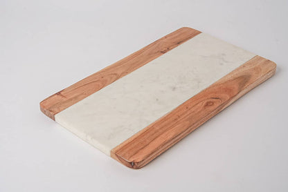 Verve Culture - Marble and Acacia Wood Serving Board - Rectangle