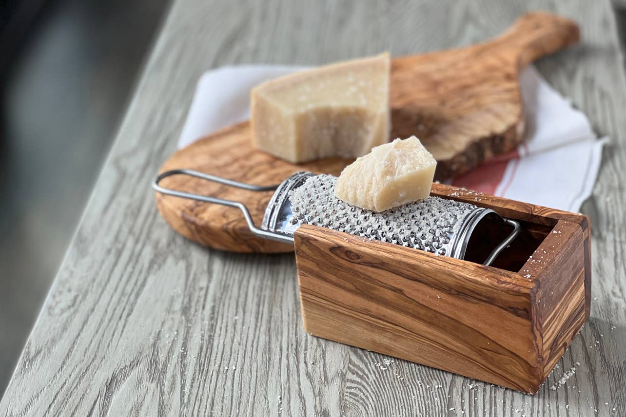 Verve Culture - Italian Olivewood Box Cheese Grater