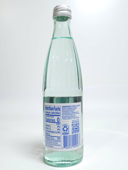 Sparkling mineral spring water