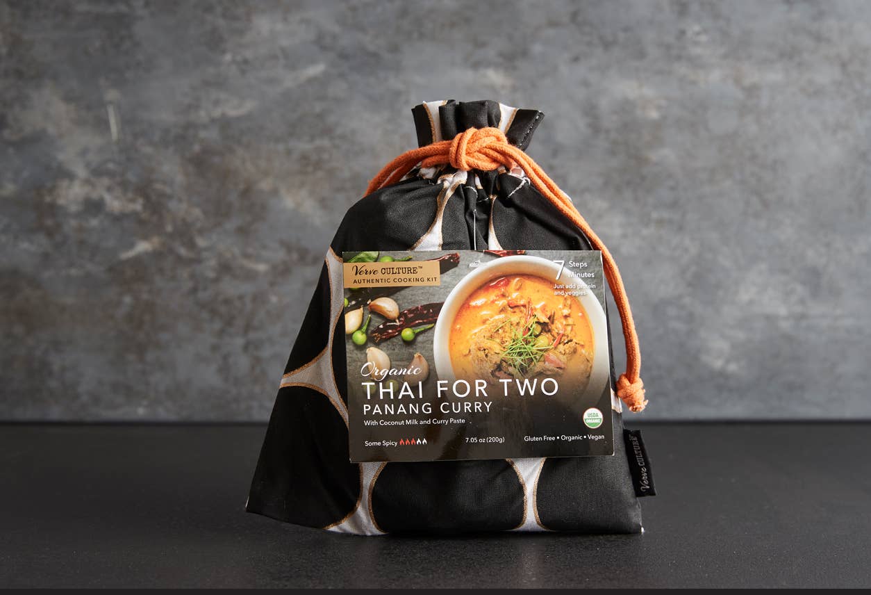 Organic Thai For Two Cooking Kit. Panang Curry with Coconut Milk and Curry Paste. Gluten Free. Organic. Vegan. 