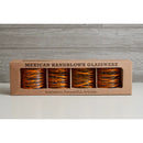 Mexican Handblown Glasses - Orange Swirl-2