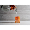 Mexican Handblown Glasses - Orange Swirl-3